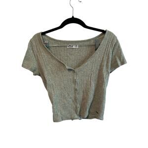 Hollister Button Front Blouse Medium